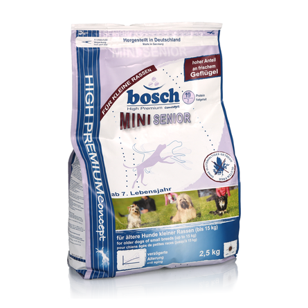 Bosch Mini Senior Сухой корм для пожилых собак мелких пород (с птицей) – интернет-магазин Ле’Муррр